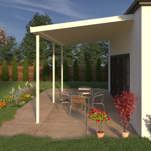 HeritagePatios Heritage Patios 120'' D Aluminum Tan Cover Retractable